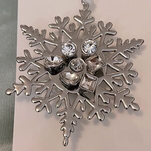 Lane Bryant Snowflake Ornament With Silver Stud Earrings 3-Pack